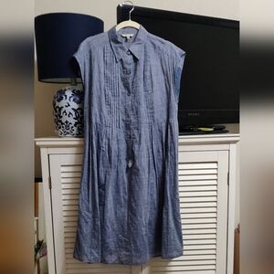 Max Studio Light Blue Chambray Midi Dress